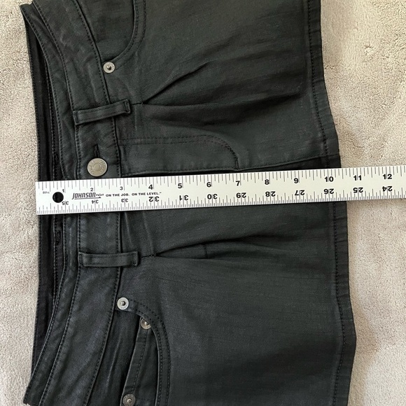 SER.O.YA RILEY WAX COATED BLACK DENIM MINI SKIRT 24 NEW Edgy Grunge Bikercore - Picture 14 of 14